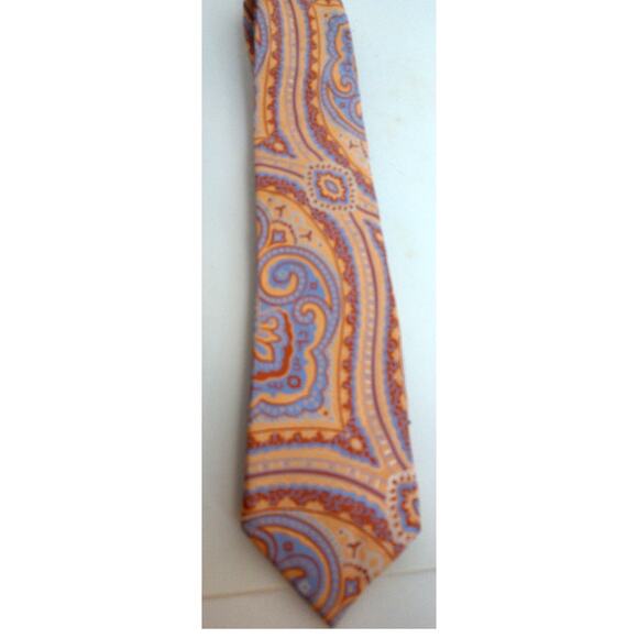 Tasso Elba Psychedelic Colorful Paisley Tie - Picture 4 of 5
